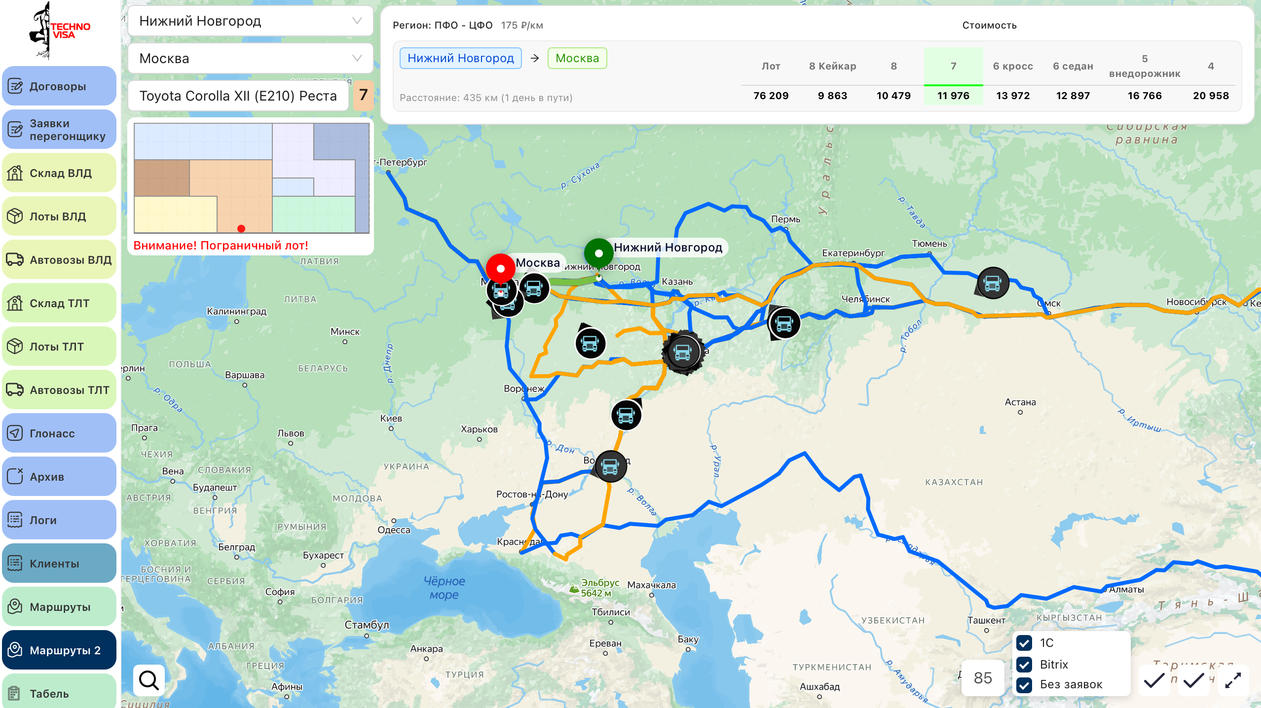 TMS и цифровая экосистема перевозки автомобилей